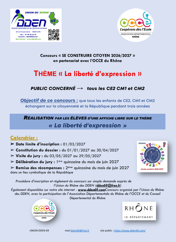 Affiche 2026 2027 se construire citoyen