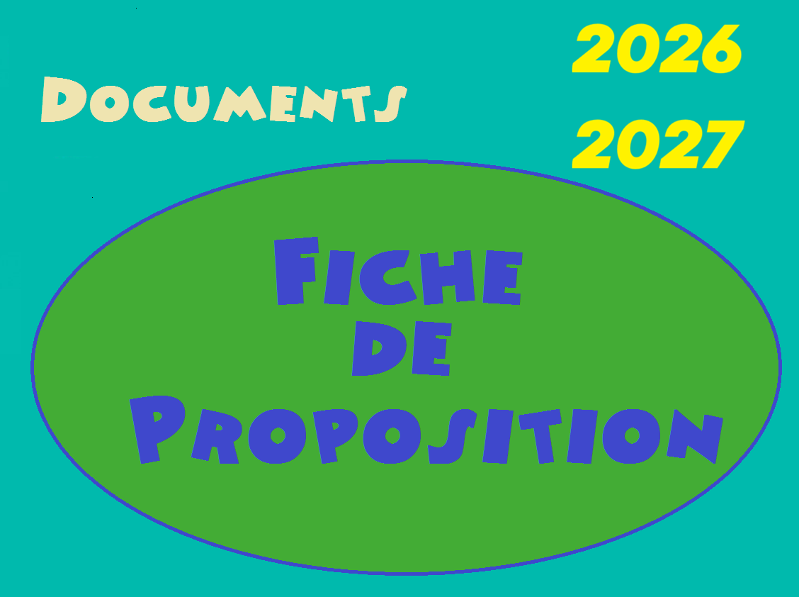 Fiche de proposition 2026 2027